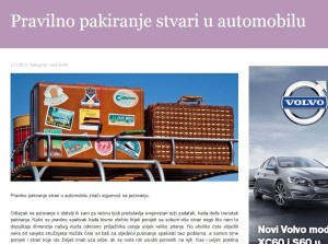 10. Pravilno pakiranje stvari u automobilu